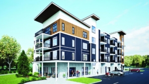 Rendering – 101 New Broadway – facing clubhouse